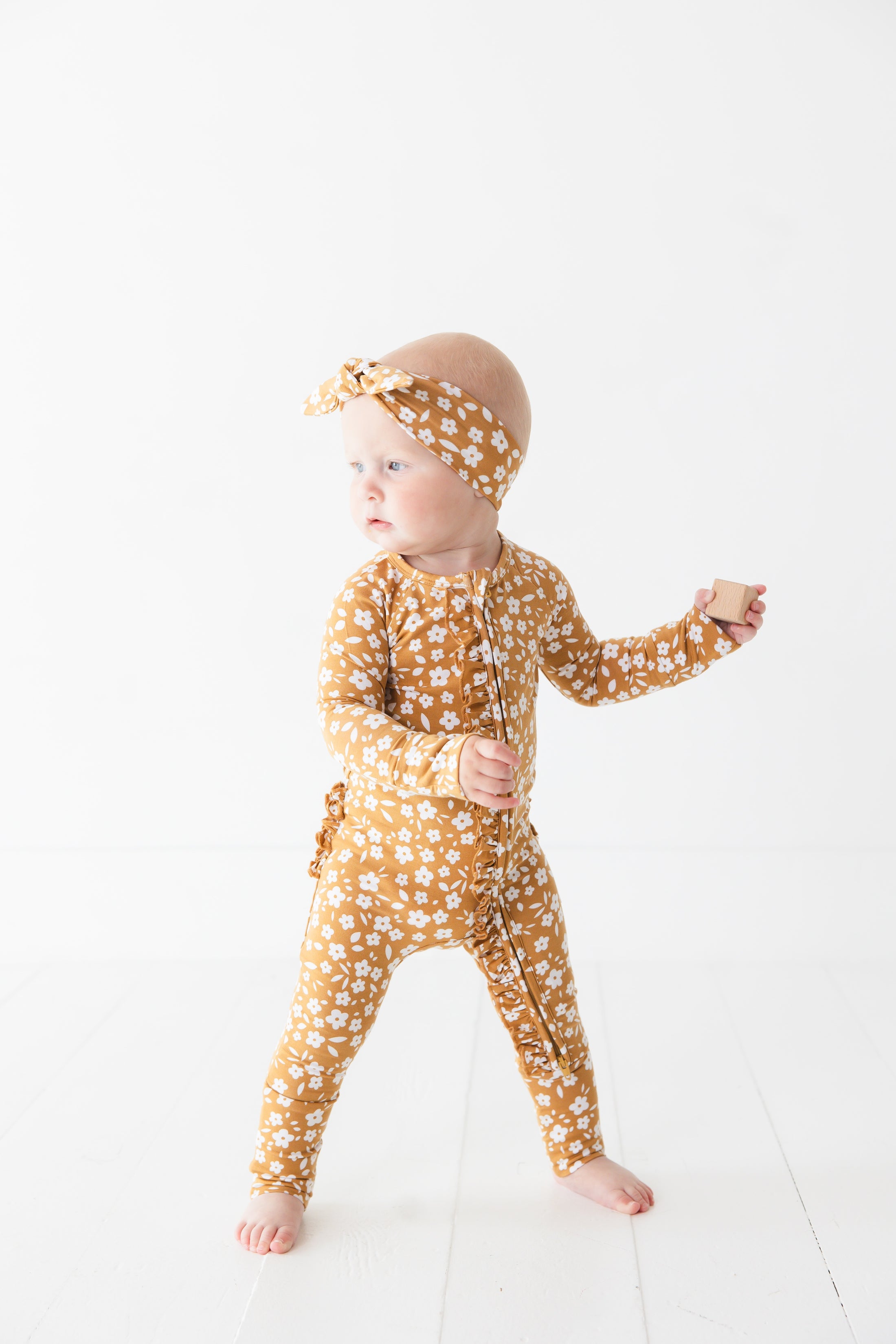 Honey Blooms Ruffle Romper