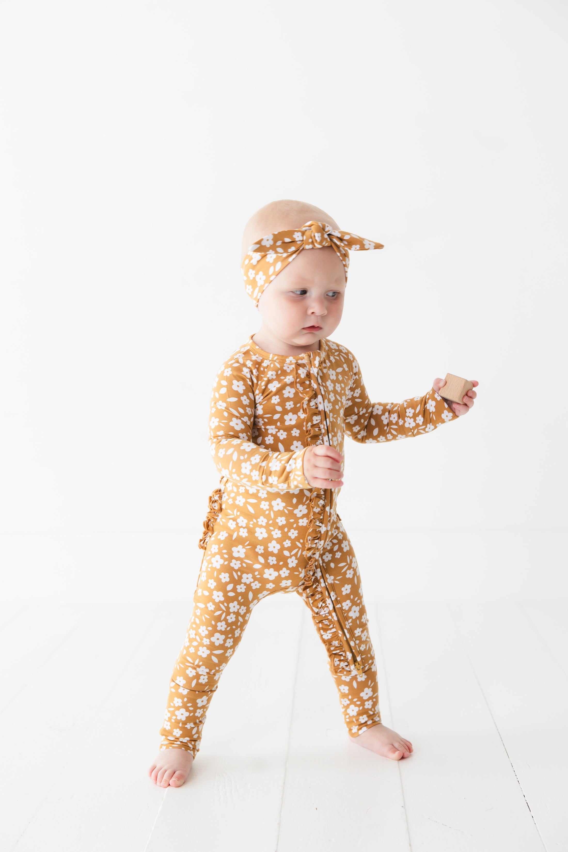 Honey Blooms Ruffle Romper