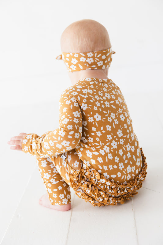 Honey Blooms Ruffle Romper