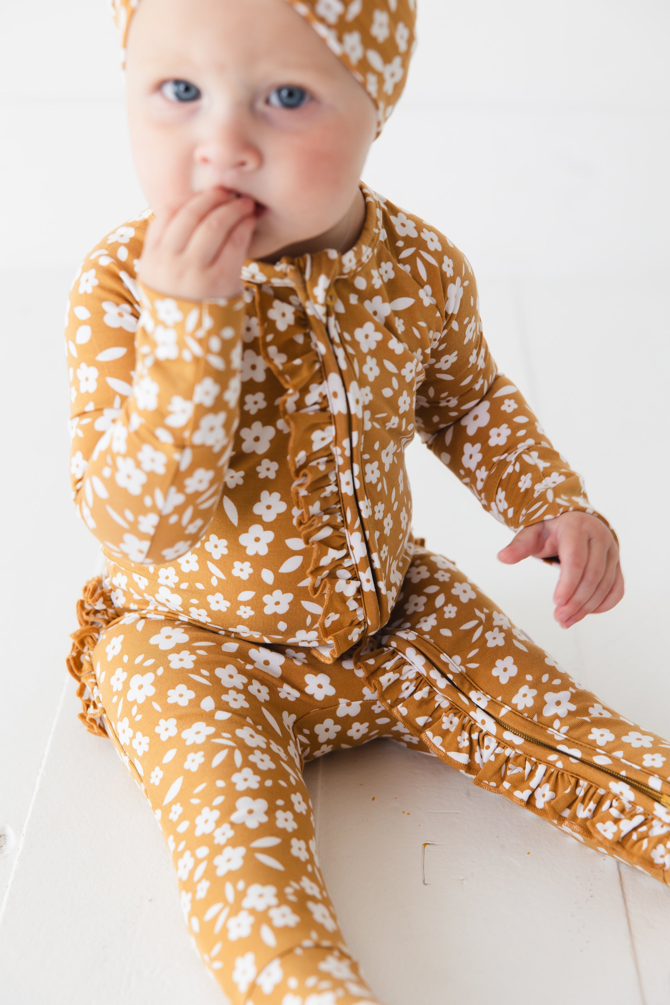 Honey Blooms Ruffle Romper