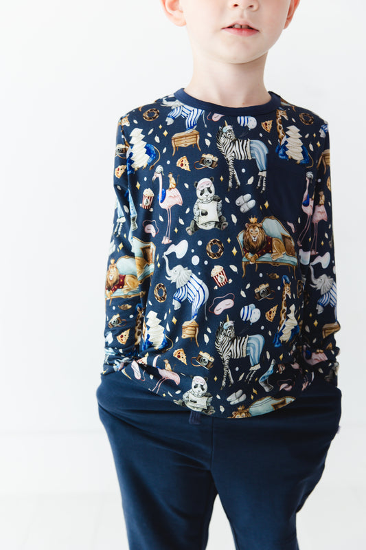 Up Zoo Late Kids' Long Sleeve T-shirt