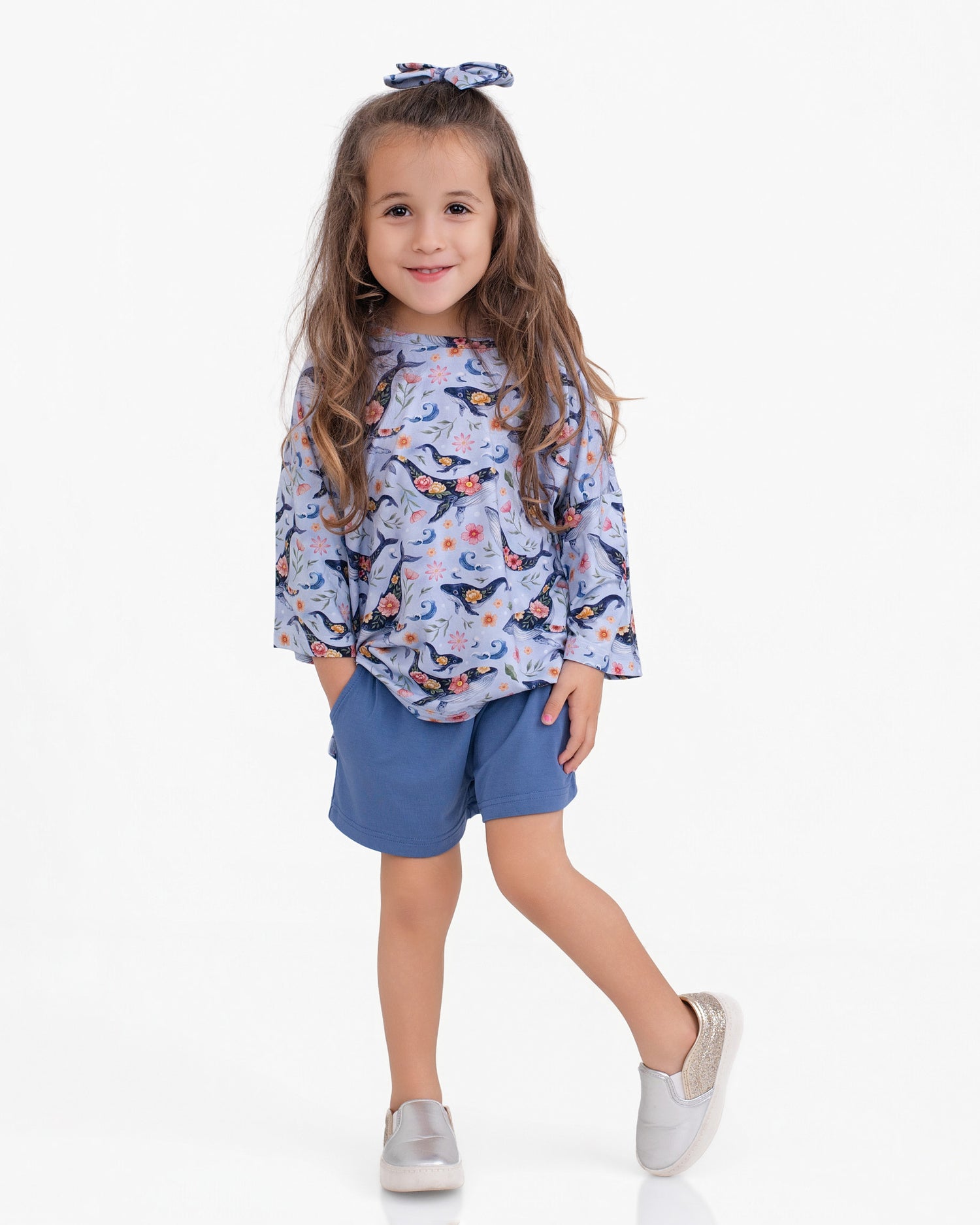 Blooming Whales Comfy Cloud Short Set