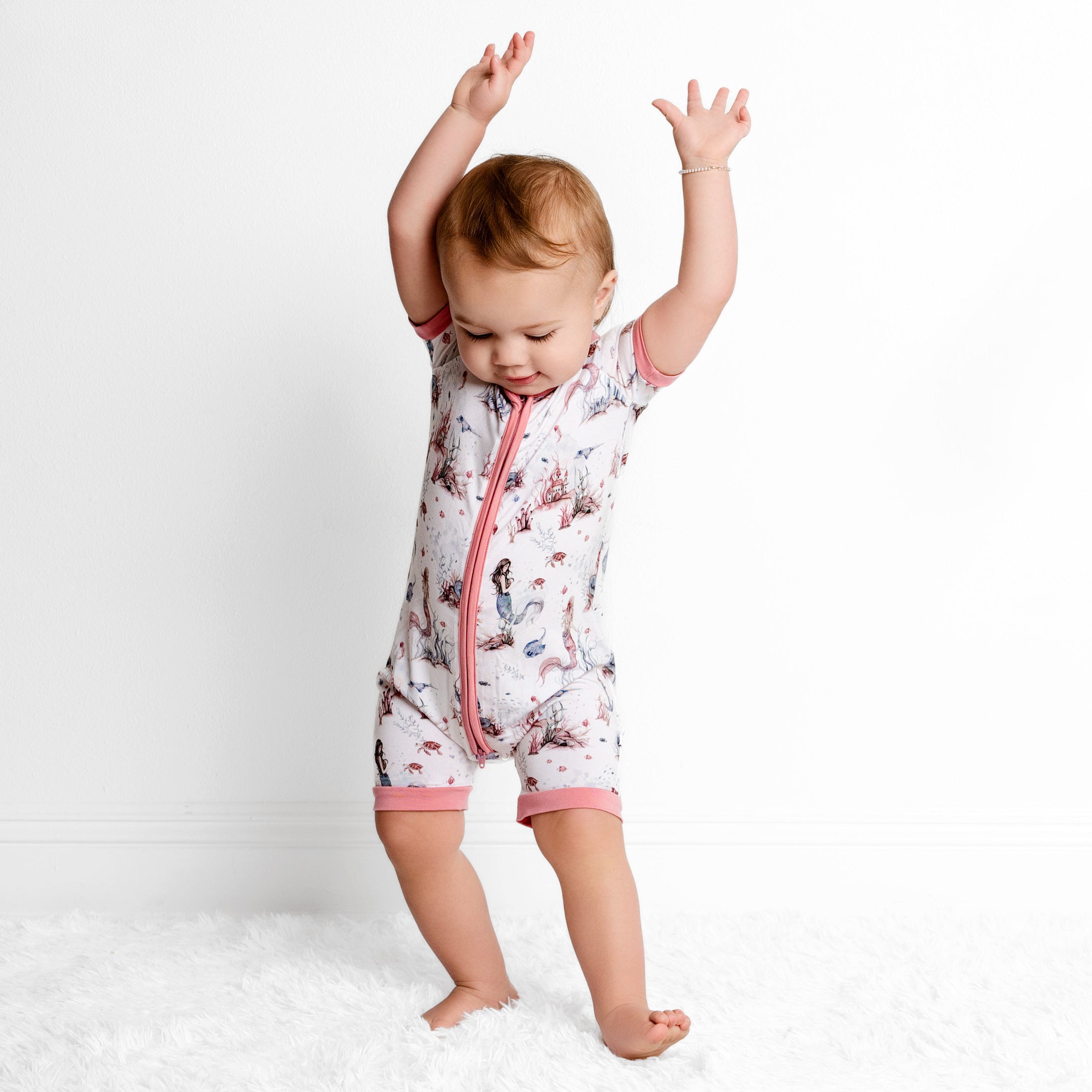 Mermaid Cove Short Sleeve Romper BDLJ