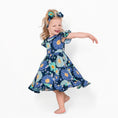 Load image into Gallery viewer, Bluepsie Daisy Short Sleeve Big Kid Twirl Dress
