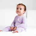 Load image into Gallery viewer, Lavender Ribbed Romper BDLJ

