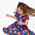 Load image into Gallery viewer, Cosmic Cuddles Short Sleeve Big Kid Twirl Dress
