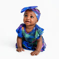 Load image into Gallery viewer, Luminara Galaxy Short Sleeve Bodysuit Twirl Dress

