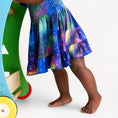 Load image into Gallery viewer, Luminara Galaxy Short Sleeve Bodysuit Twirl Dress
