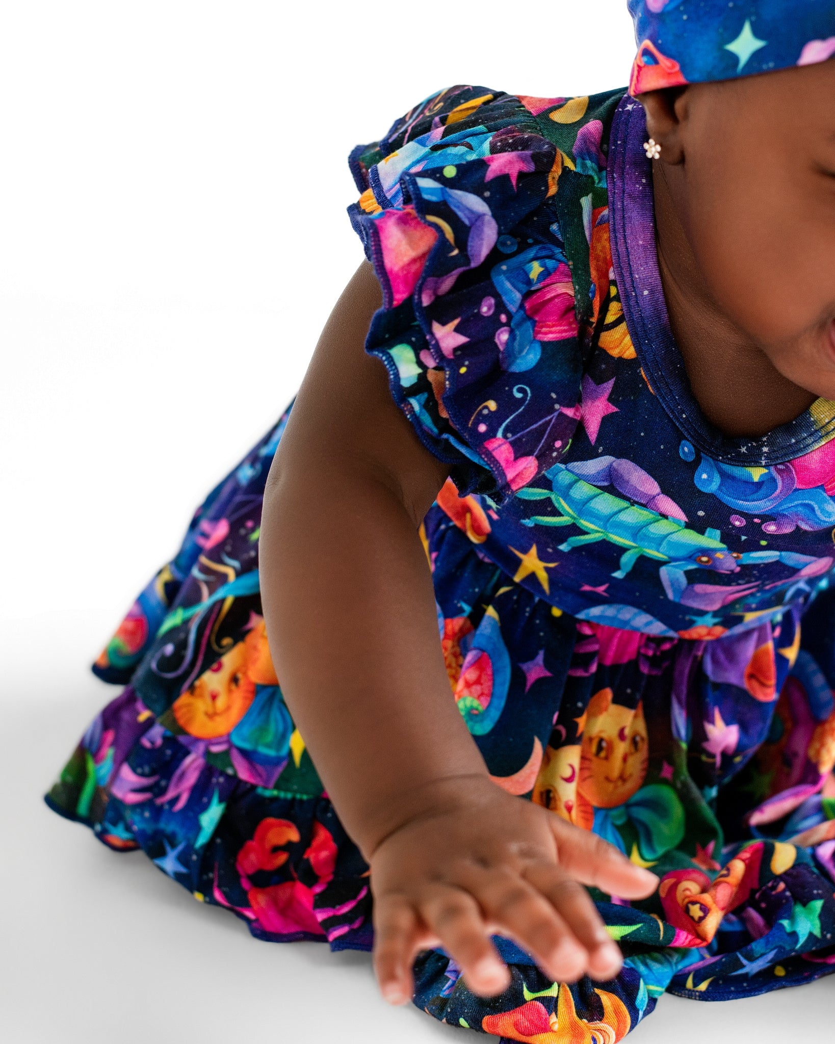 Cosmic Cuddles Short Sleeve Bodysuit Twirl Dress