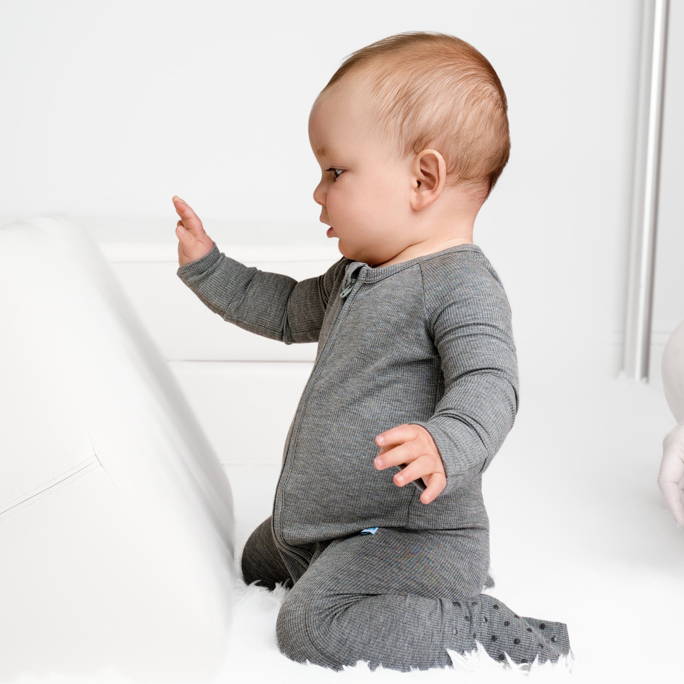 Heather (Gray) Ribbed Romper BDLJ