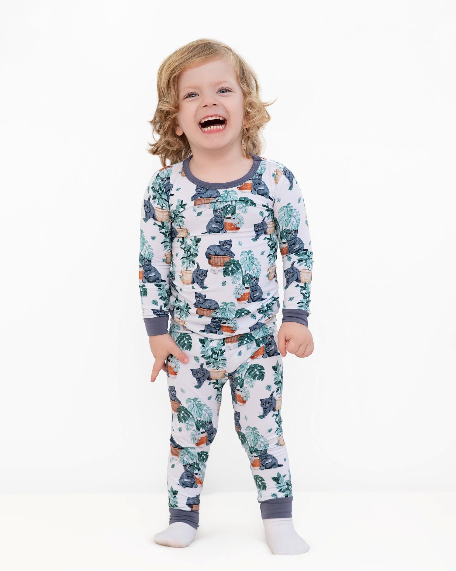 Meowstera Long Sleeve PJ's