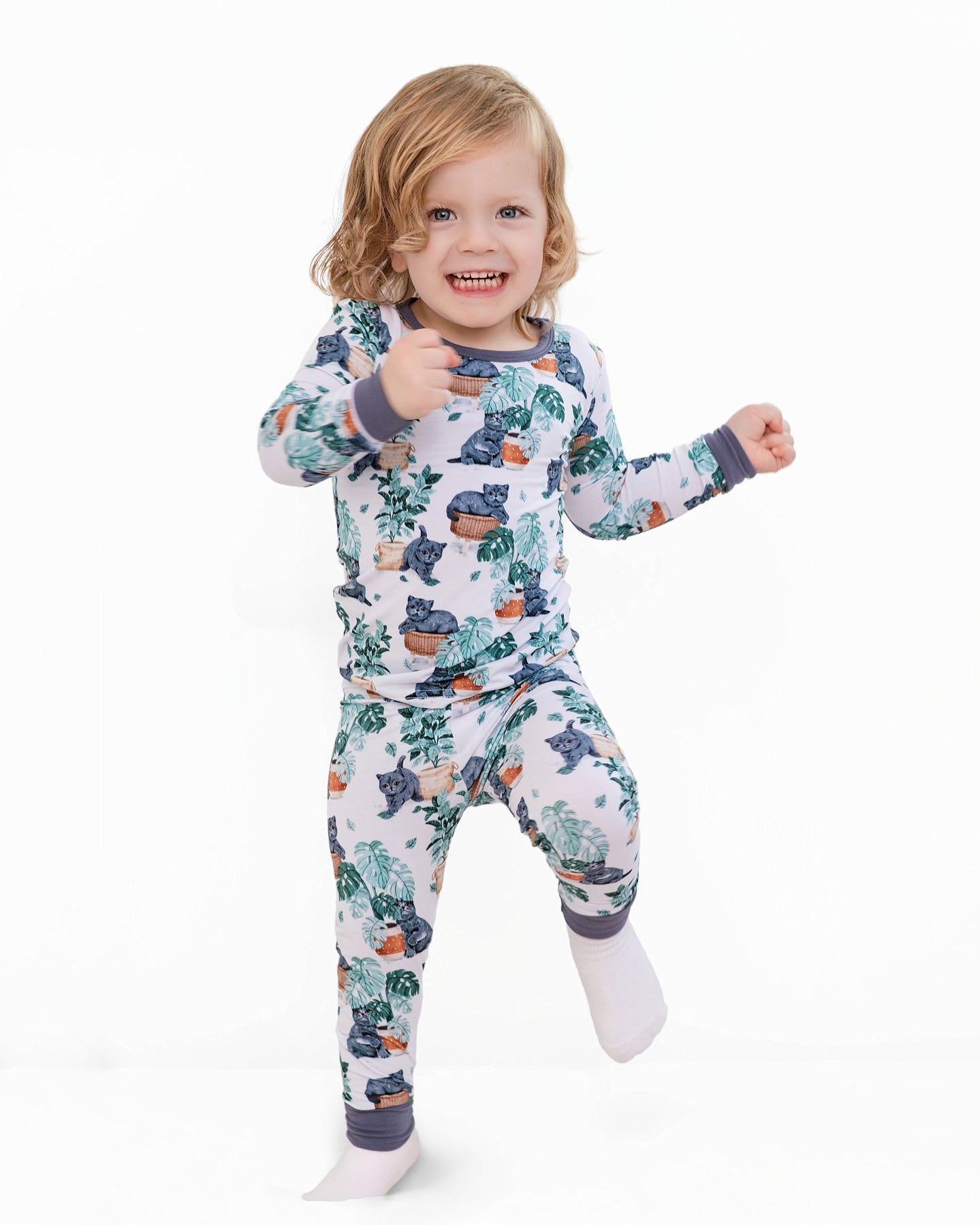 Meowstera Long Sleeve PJ's