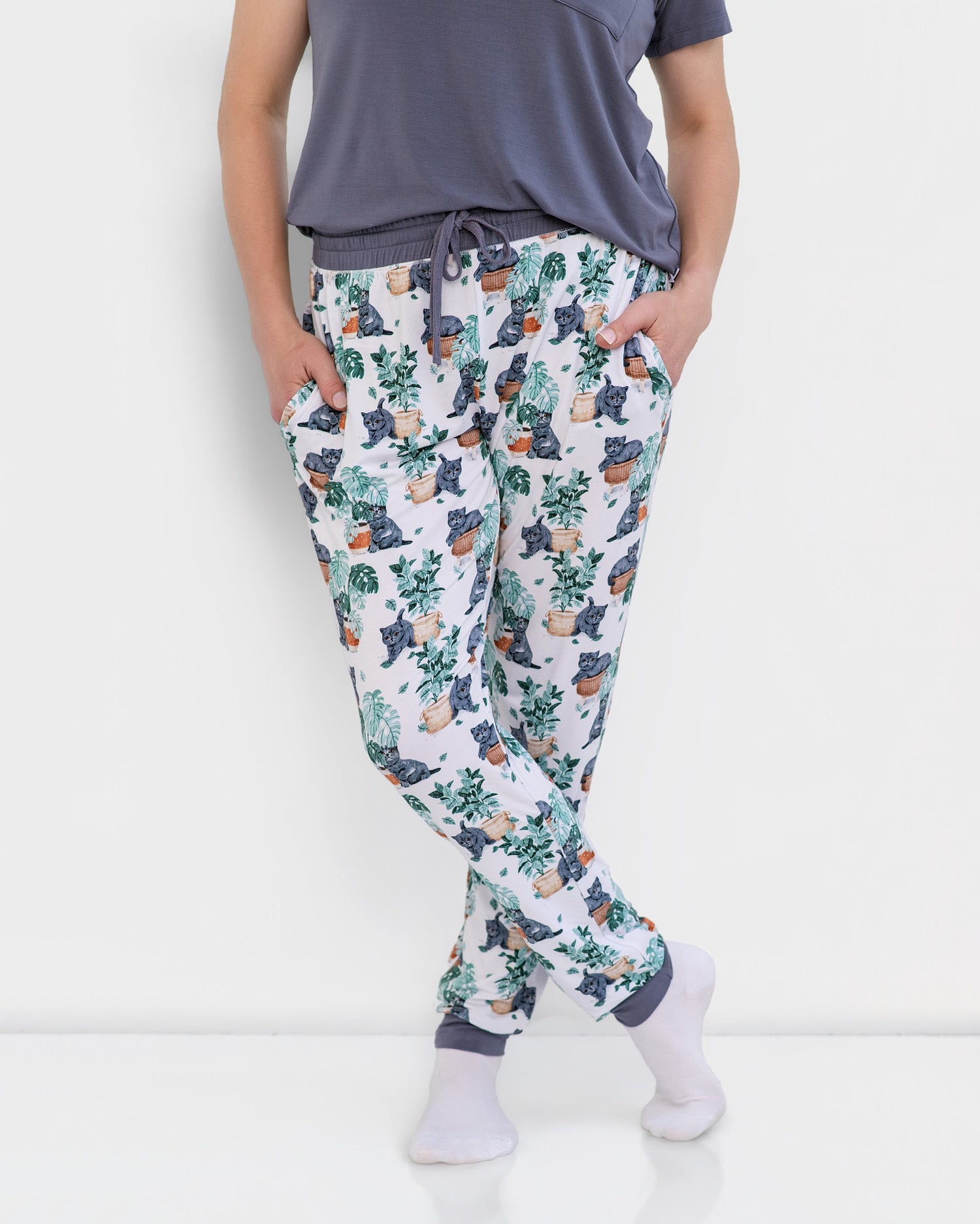 Meowstera Cat Women's Jogger Pants