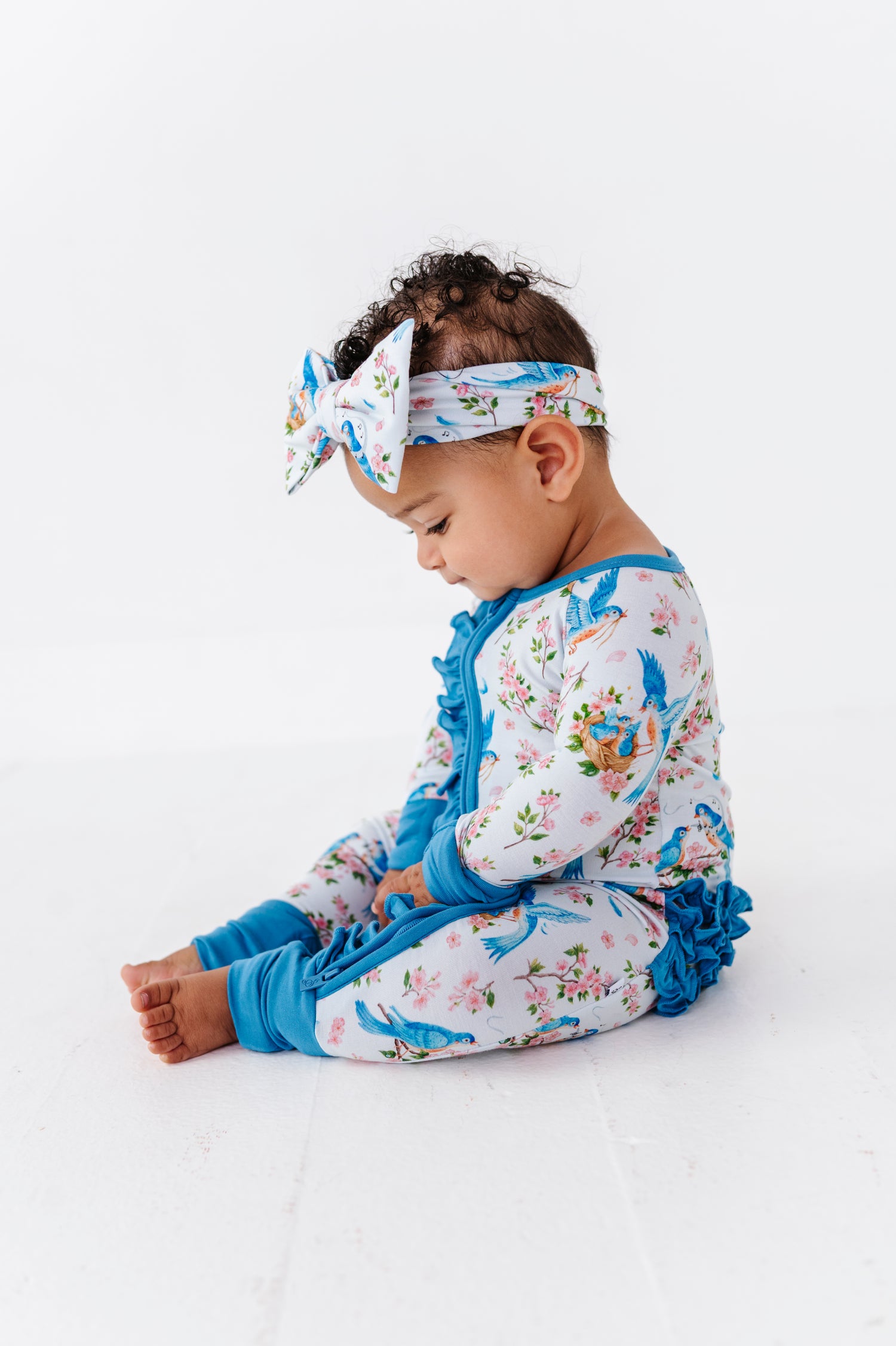 Bluebird Melody Ruffle Romper