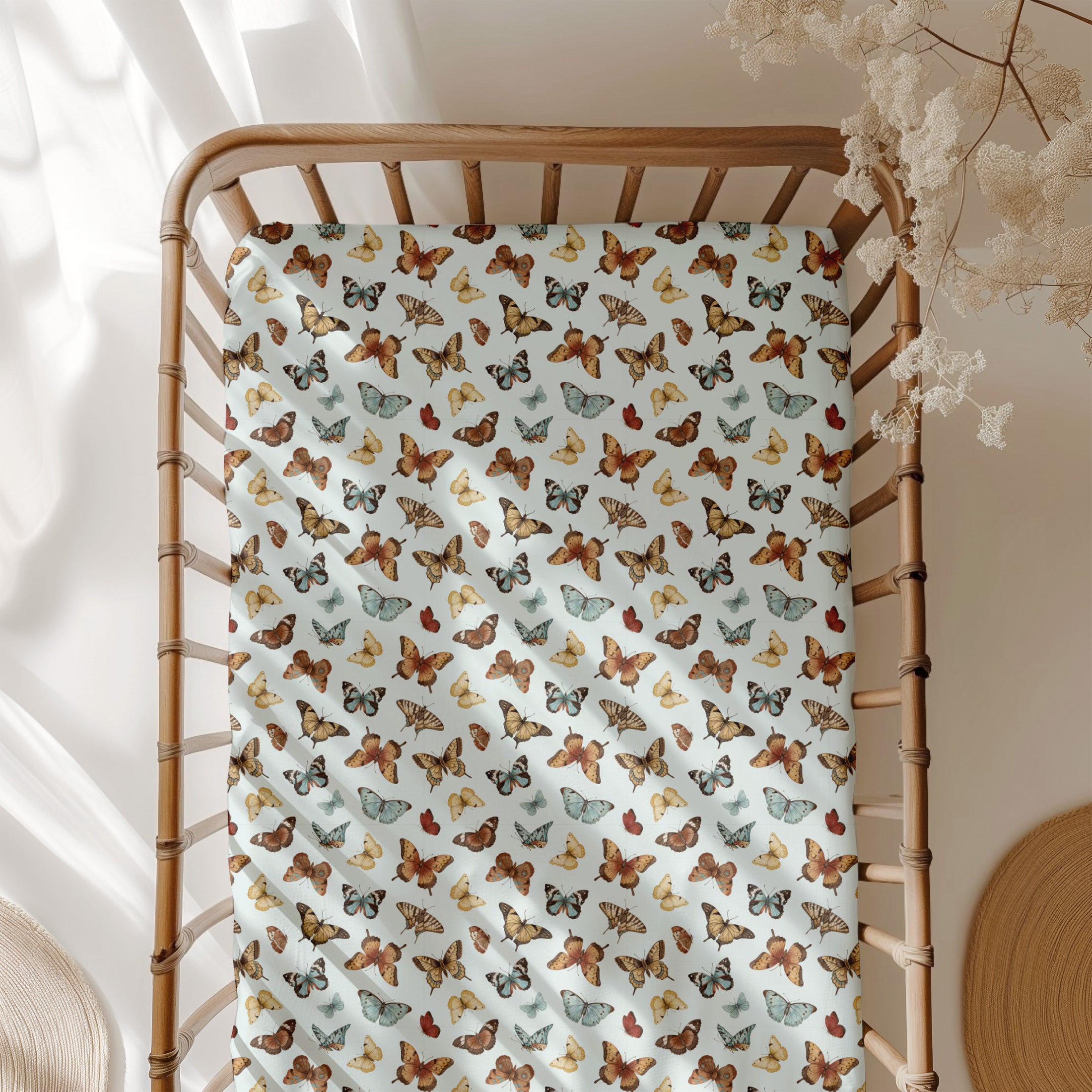 Butterfly Kisses Crib Sheet
