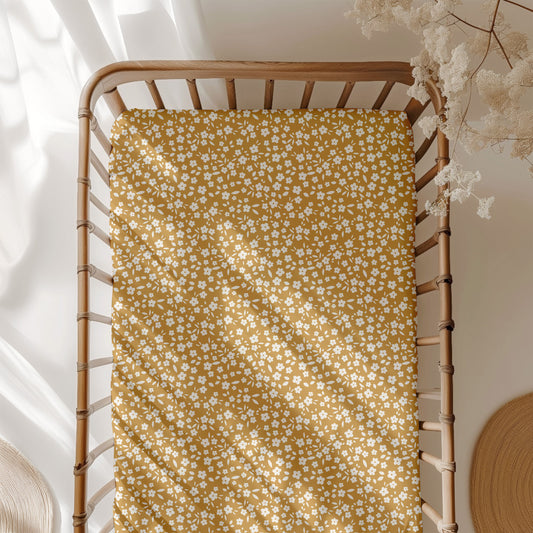 Honey Blooms Crib Sheet