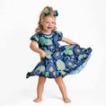 Load image into Gallery viewer, Bluepsie Daisy Short Sleeve Big Kid Twirl Dress
