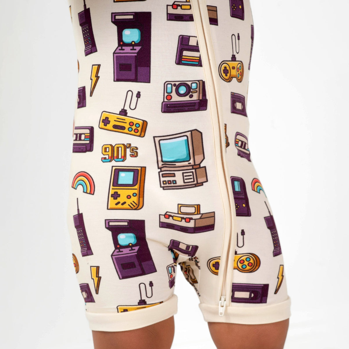 90's Retro Short Sleeve Romper - Jammie Session