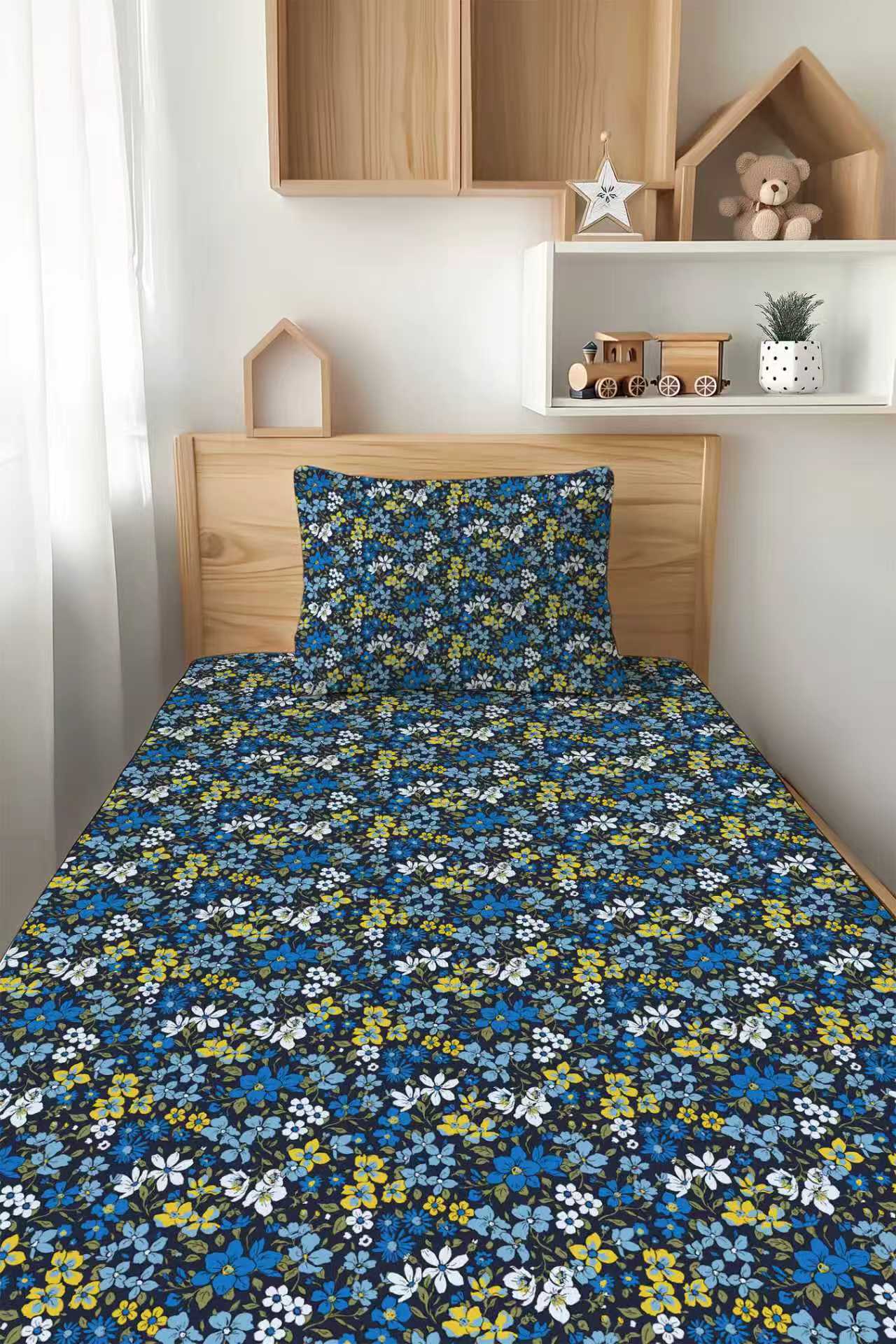 Twilight Meadows Twin Fitted Sheet and Pillowcase Set