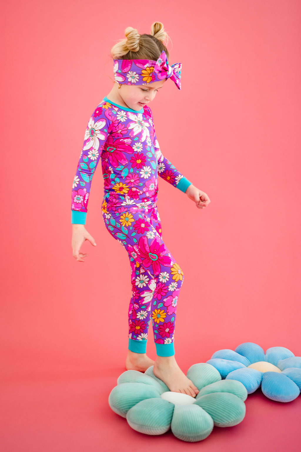 Retro Blooms (Flowers) Long Sleeve PJs BDLJ