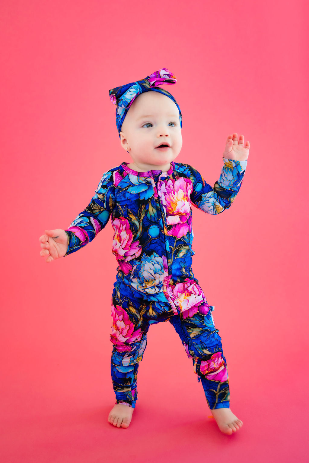 Neon Blooms Romper BDLJ