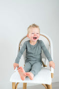 Load image into Gallery viewer, Heather (Gray) Ribbed Long Sleeve PJ's BDLJ
