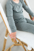 Load image into Gallery viewer, Heather (Gray) Ribbed Long Sleeve PJ's BDLJ
