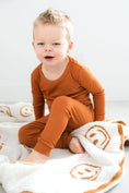 Load image into Gallery viewer, Rust (Orange) Ribbed Long Sleeve PJ's BDLJ
