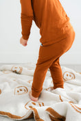 Load image into Gallery viewer, Rust (Orange) Ribbed Long Sleeve PJ's BDLJ
