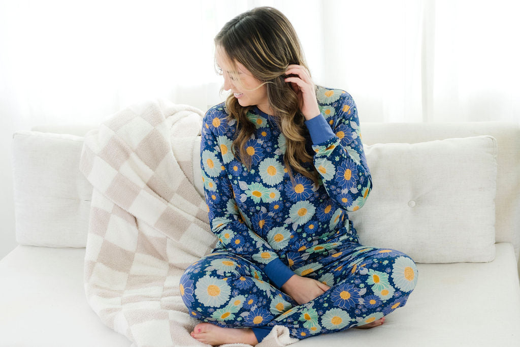 Bluepsie Daisy Women's Long Sleeve PJ Set BDLJ