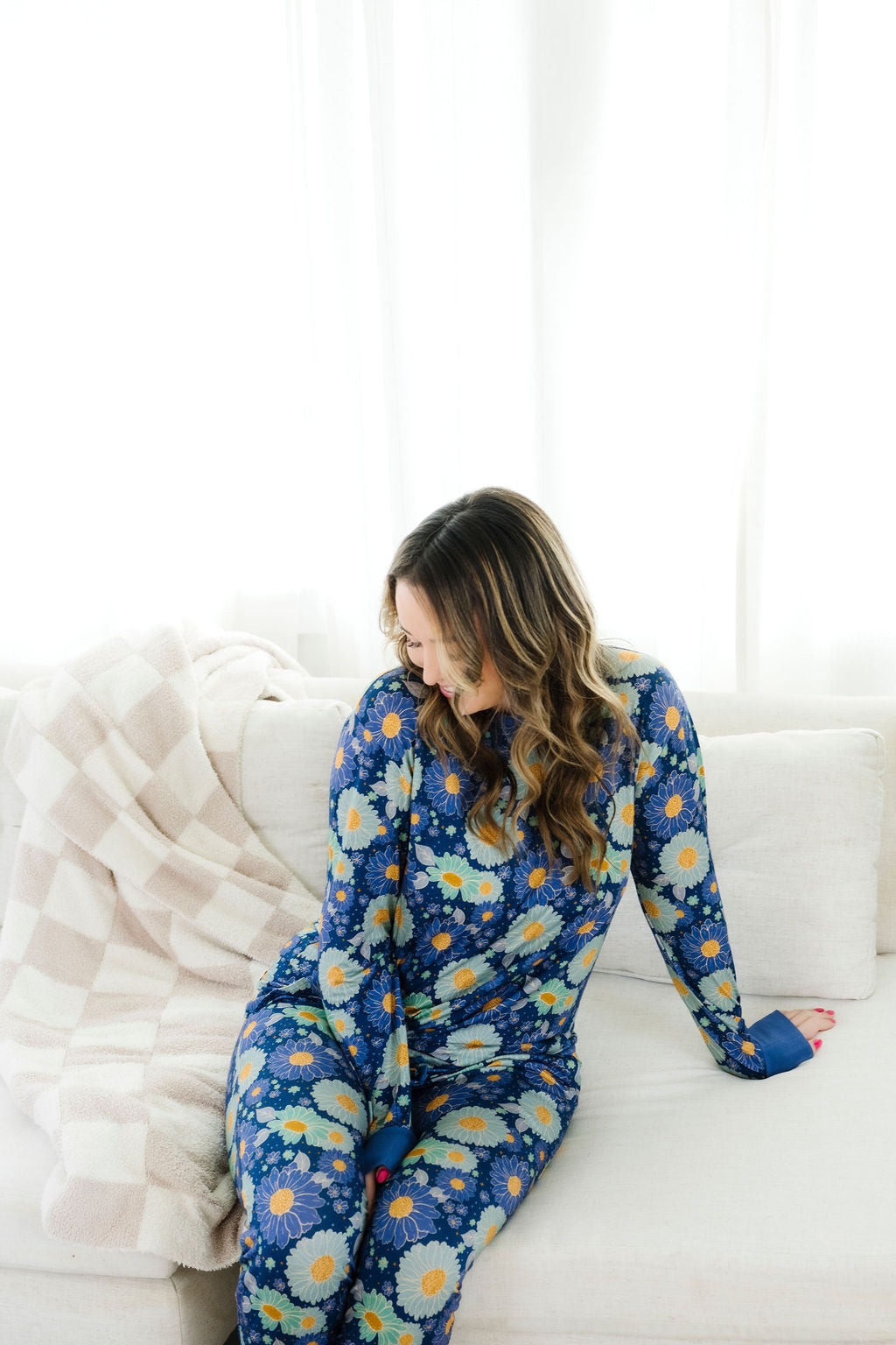 Bluepsie Daisy Women's Long Sleeve PJ Set BDLJ
