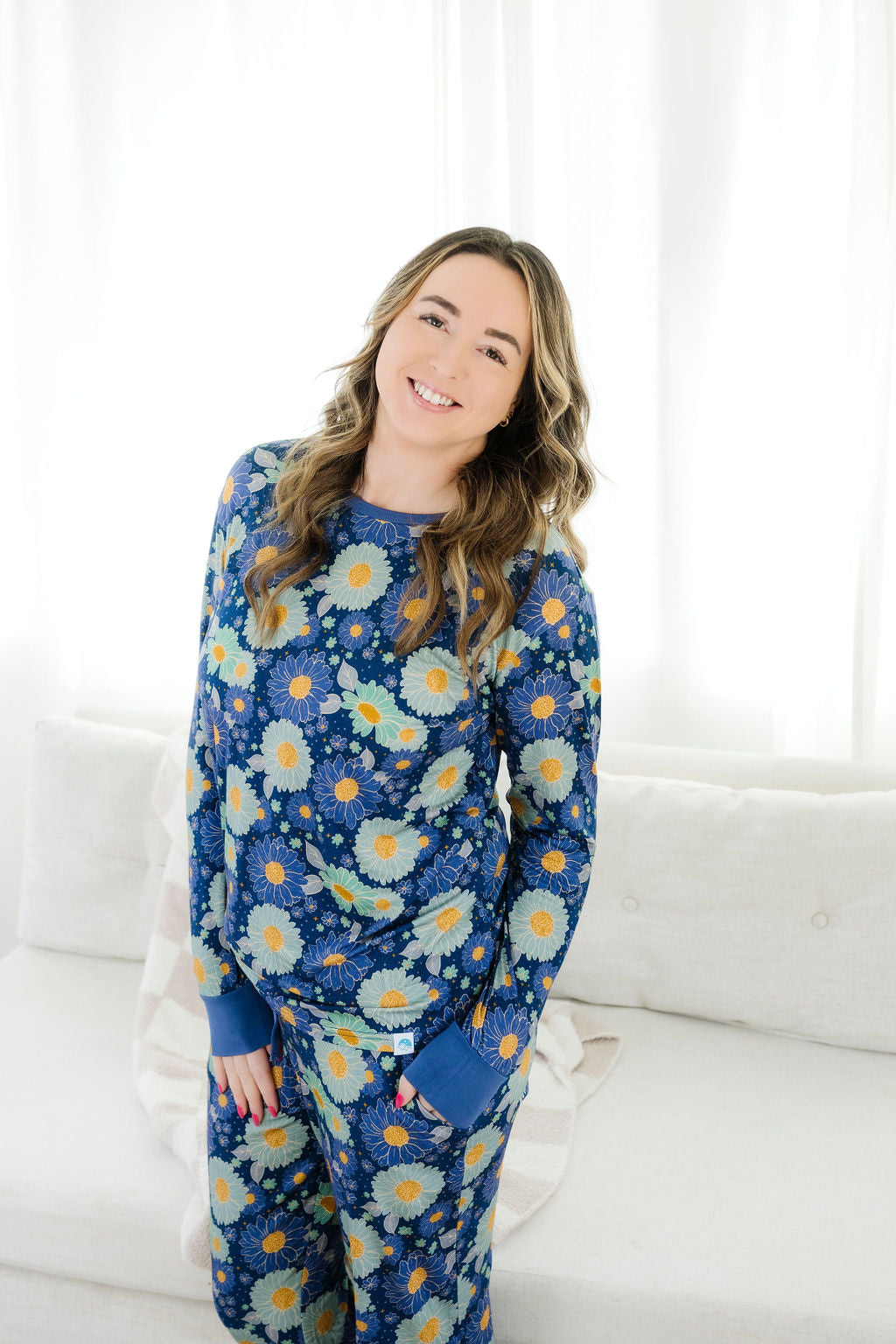Bluepsie Daisy Women's Long Sleeve PJ Set BDLJ
