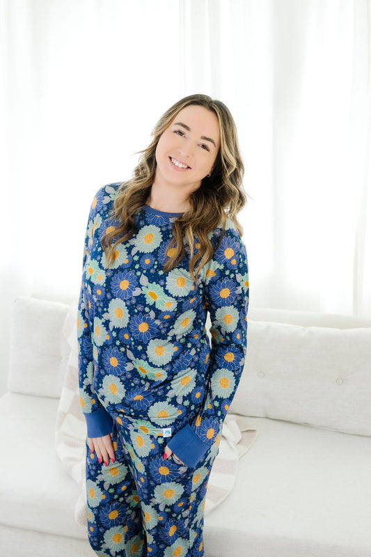 Bluepsie Daisy Women's Long Sleeve PJ Set BDLJ