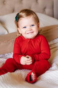 Load image into Gallery viewer, Crimson (Red) Ribbed Romper BDLJ
