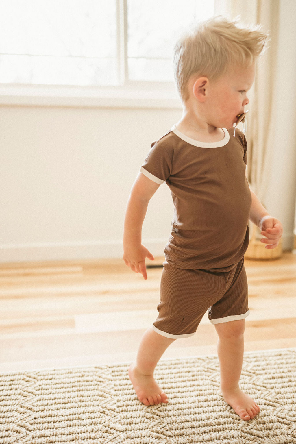 Hot Cocoa (Brown) Ribbed Short Set BDLJ