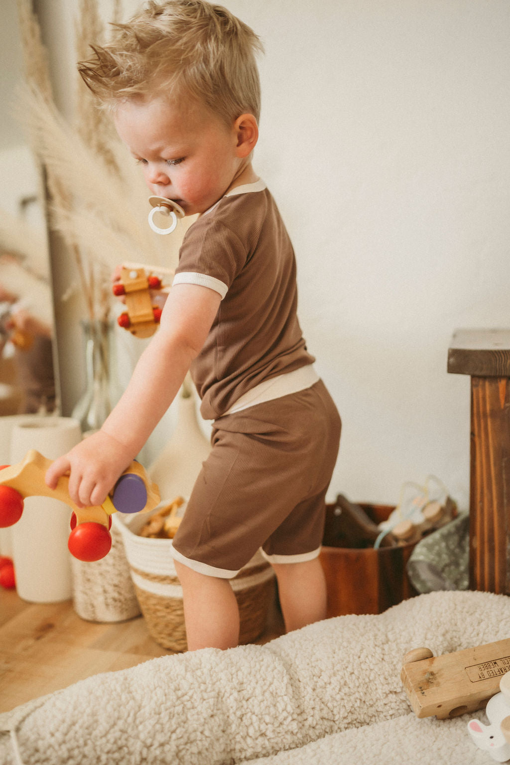 Hot Cocoa (Brown) Ribbed Short Set BDLJ