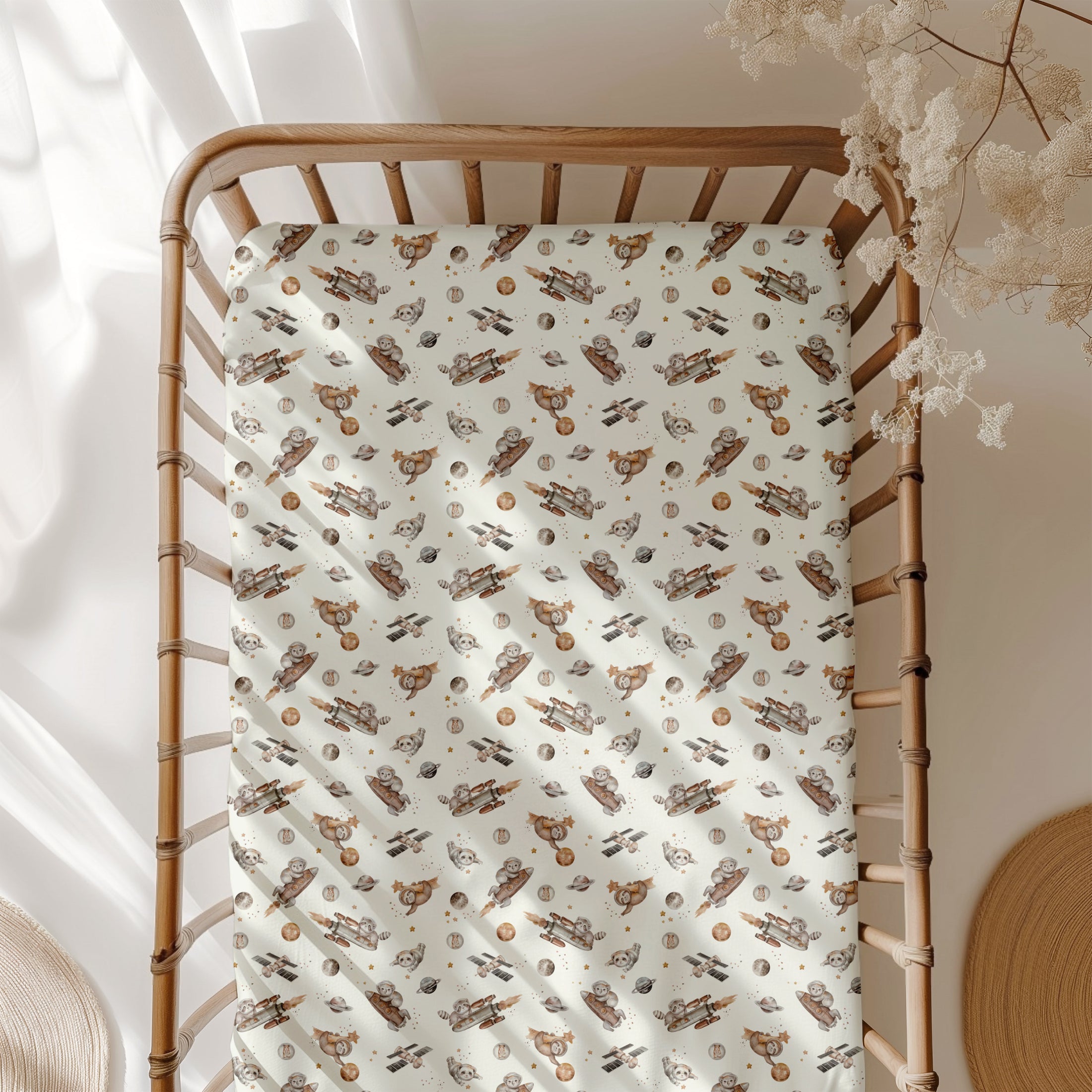 Outersloth (Space) Crib Sheet BDLJ