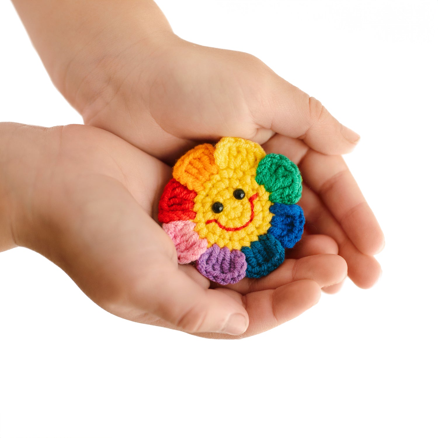 Crochet Rainbow Sunflower Hair Clip BDLJ