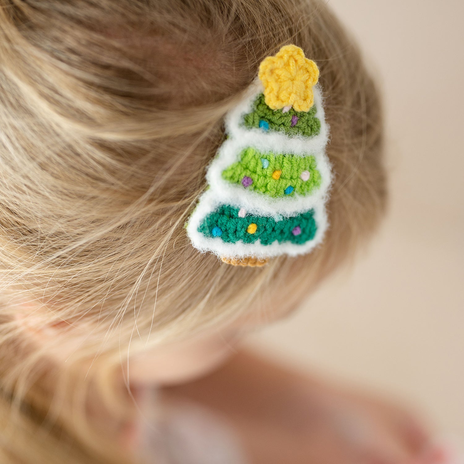 Crochet Christmas Tree Hair Clips BDLJ