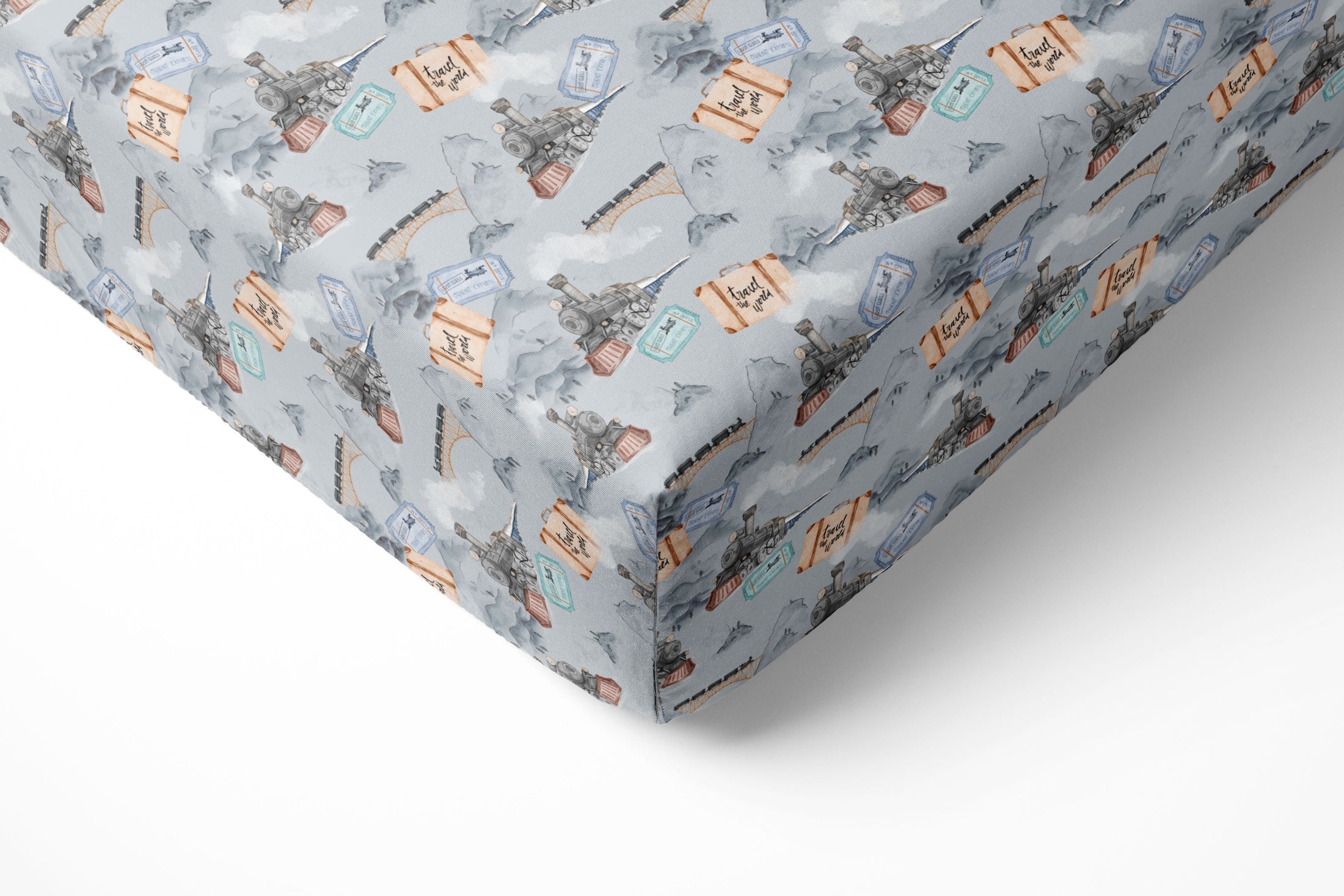 Steam Dreams (Train) Crib Sheet BDLJ
