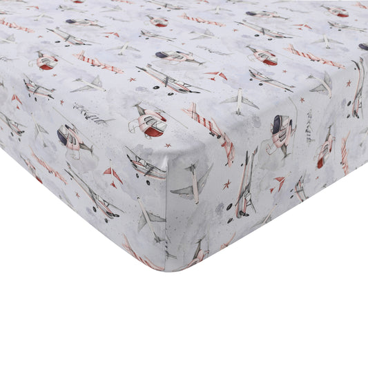 Plane & Simple (Airplanes) Twin Fitted Sheet and Pillowcase Set BDLJ