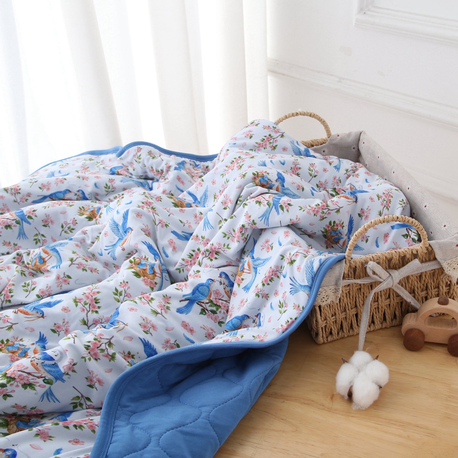 Bluebird Melody Toddler Quilted Blanket