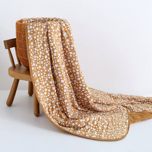 Honey Blooms Adult Quilted Blanket