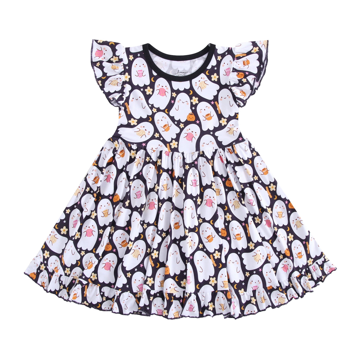 Little Boo Short Sleeve Twirl Dress