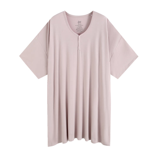 Mauve Taupe Solid Women's Muumuu Lounge Tee (One size Fits XS - XXL)