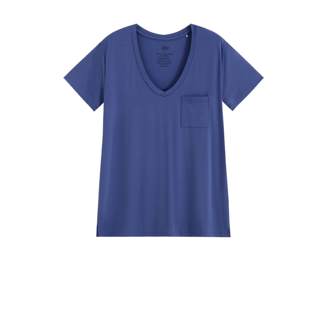 Blooming Whales Women's Solid Short Sleeve T-shirt