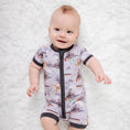Load image into Gallery viewer, Steam Dreams (Train) Short Sleeve Romper BDLJ
