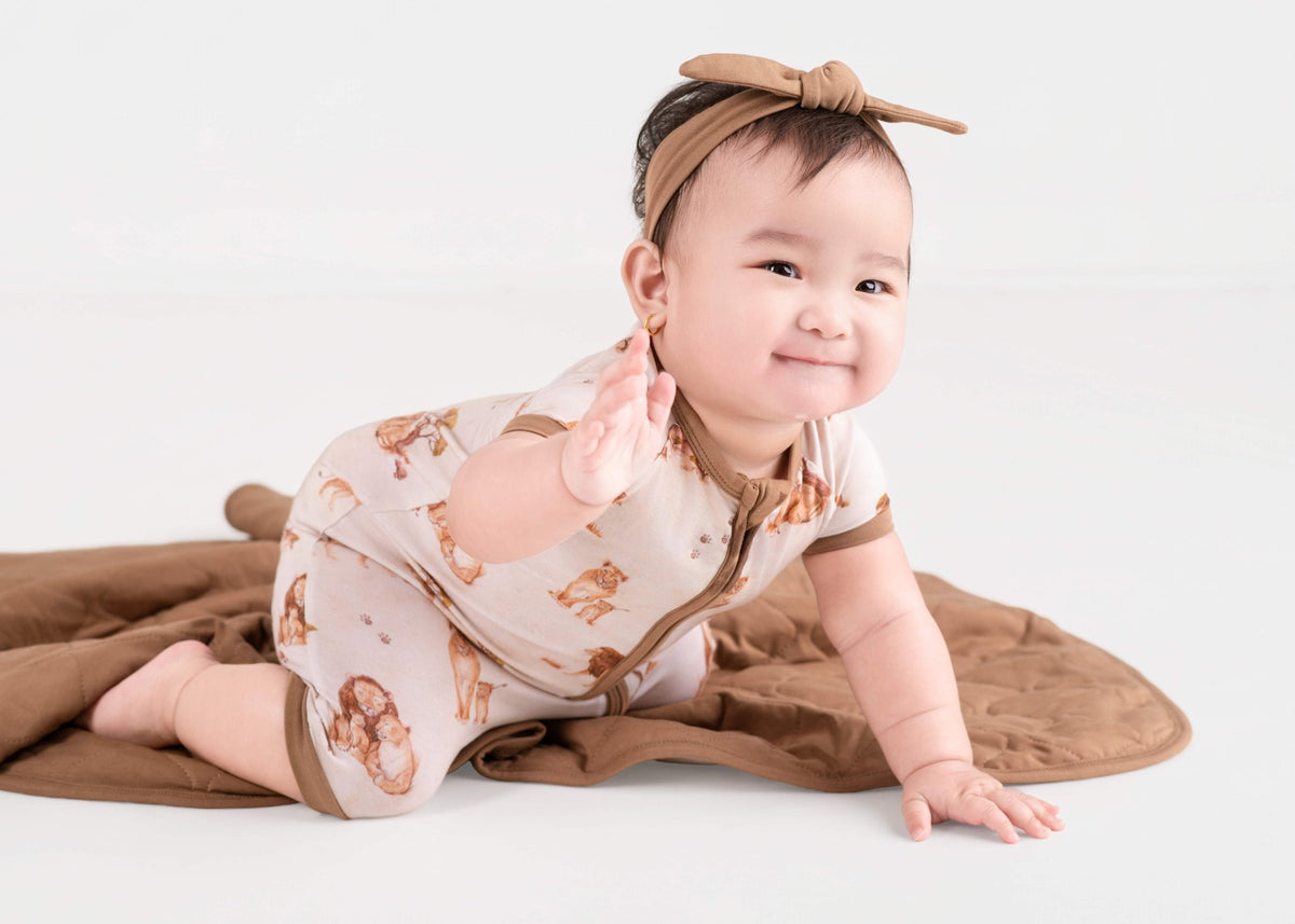 Ari (Lion) TENCEL™ Modal Short Sleeve Romper - Jammie Session