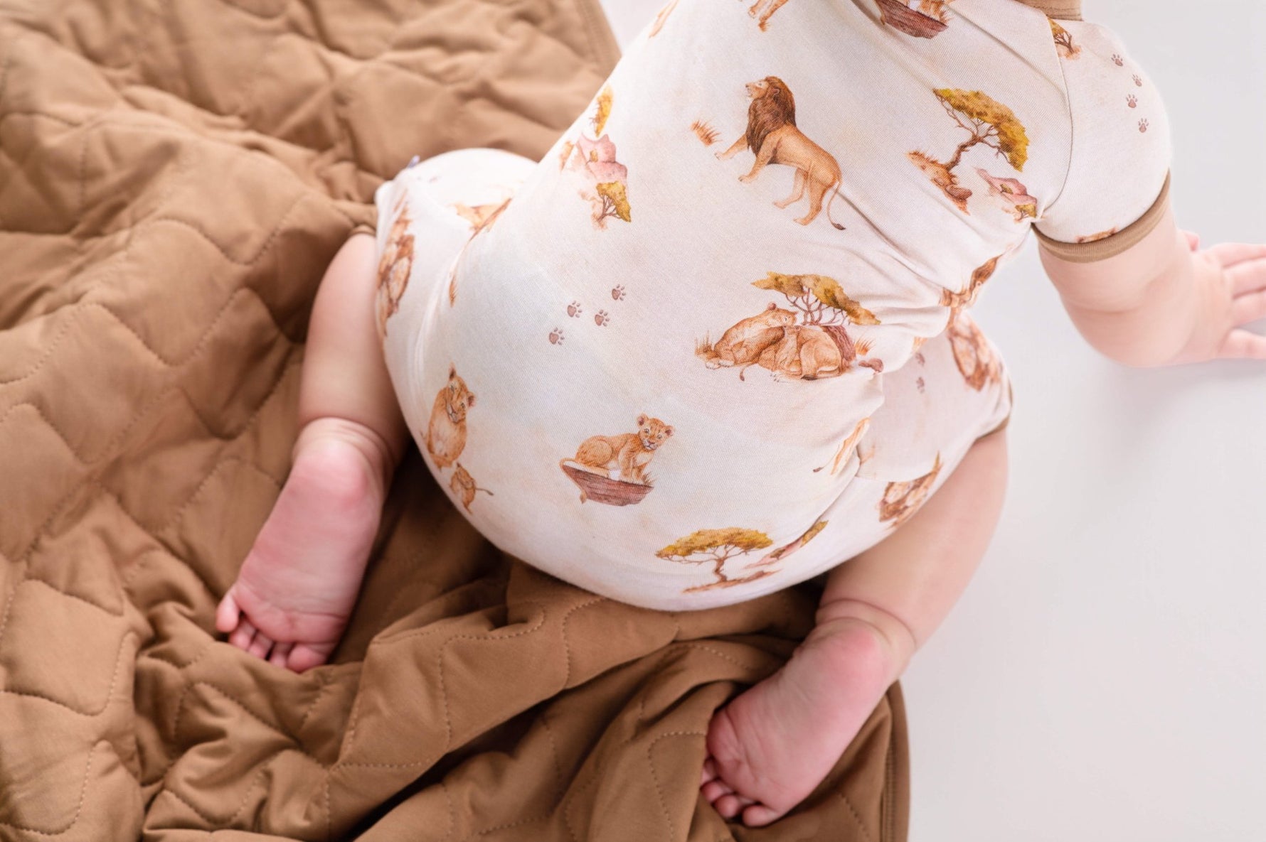 Ari (Lion) TENCEL™ Modal Short Sleeve Romper - Jammie Session