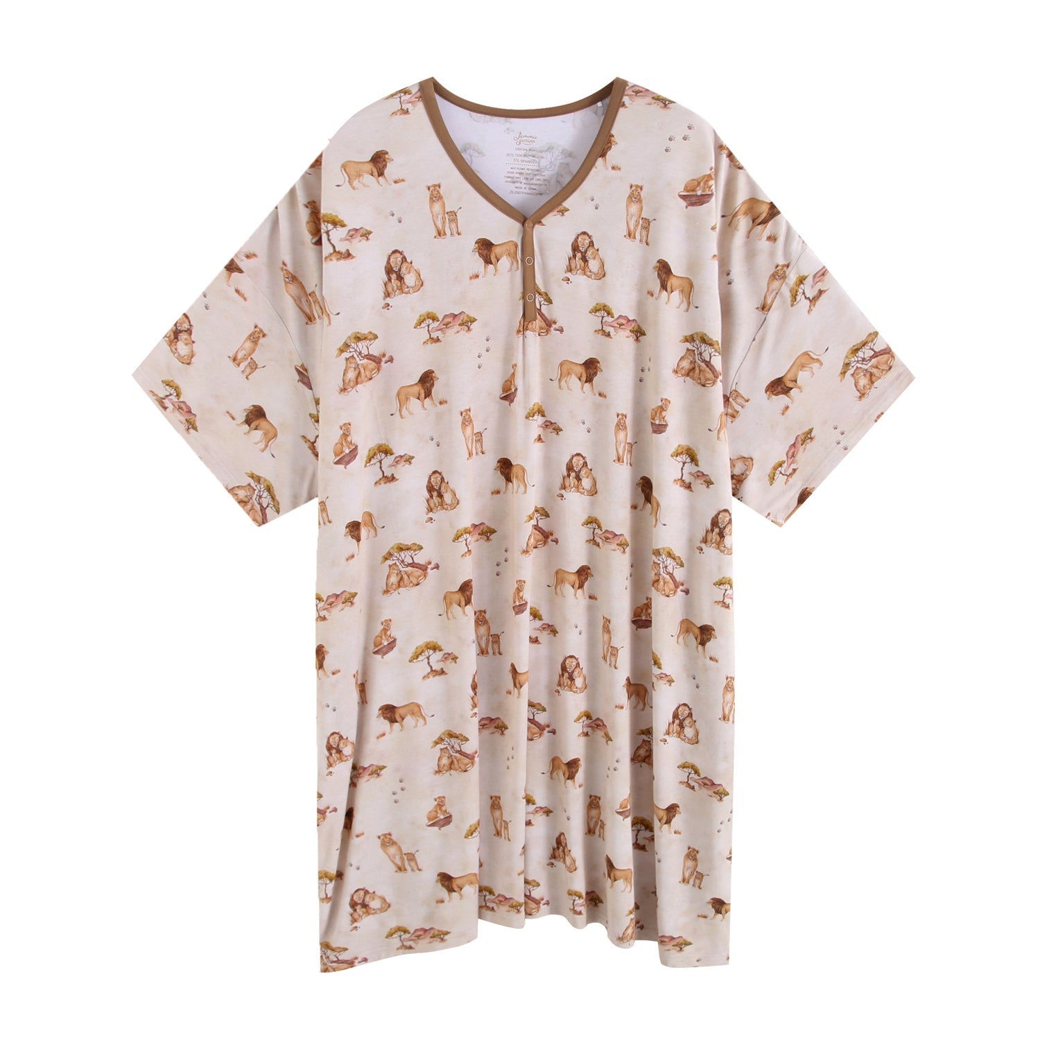 Ari (Lion) TENCEL™ MODAL Women's Muumuu Lounge Tee (One size Fits XS - XXL) - Jammie Session